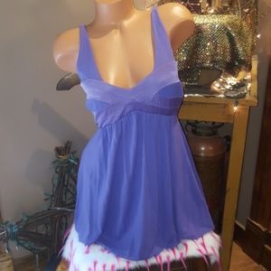Bebe bubble tank dress S purple